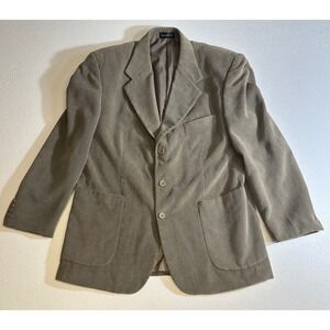 Millennium Collection Mens 42R Corduroy Blazer Sport Coat Taupe Brown 3-Button